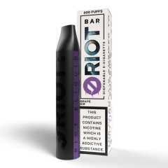 RIOT BAR Disposable Zero - Grape Ice 0mg